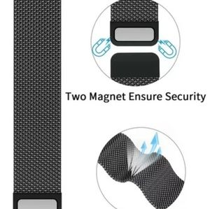 Apple Magnetic Mesh Style 38cm-40cm Black watch band-New-543e6 Strap